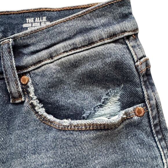 Kensie Jeans Women's Size 2/26 Sz 2 Blue Allie High Rise Slim Straight Preppy - Picture 5 of 13